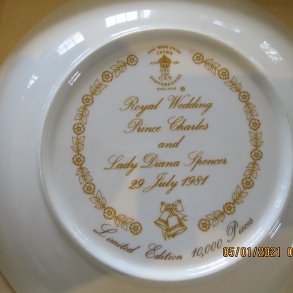 Souvenir Plate Prince Charles, Lady Diana Spencer - Picture 4 of 4